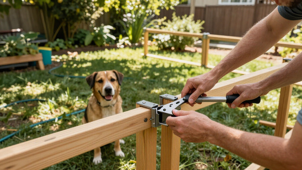 outdoor dog fence panels