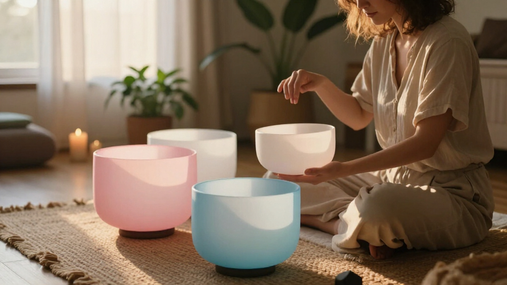 crystal singing bowl set for sound healing
