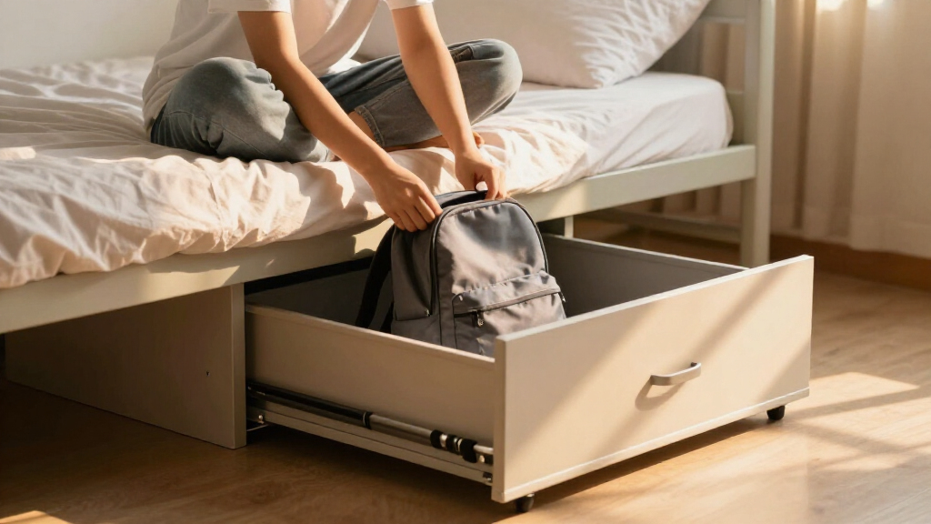 best dorm room bed storage