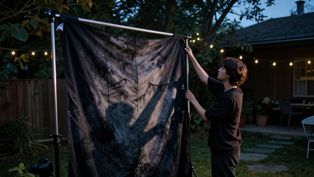 portable backdrop stands for spooky shoots