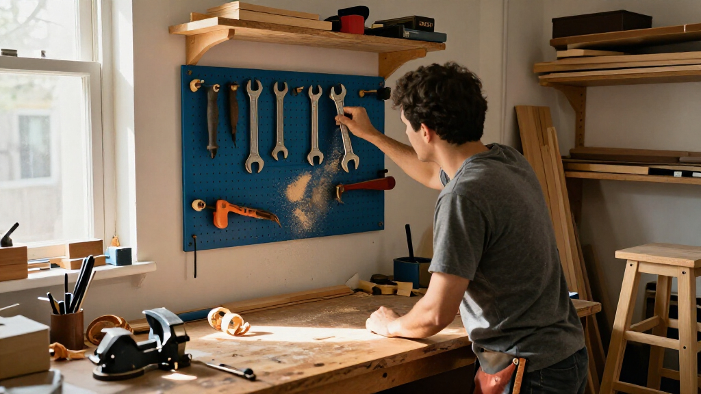 metal pegboard tool organizer