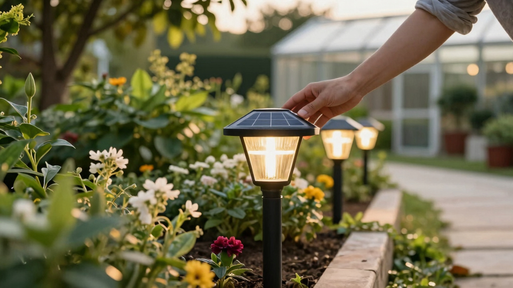 solar-powered garden lights