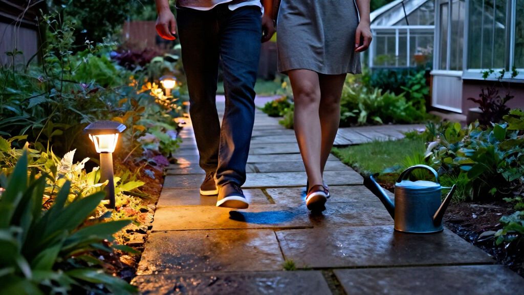 solar pathway garden lights