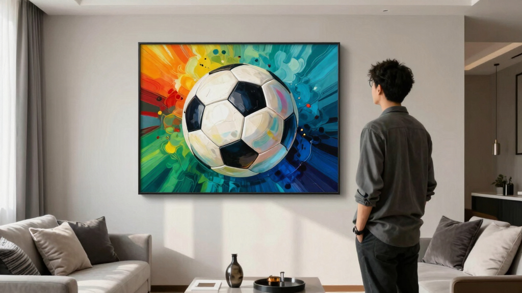 soccer-themed wall art