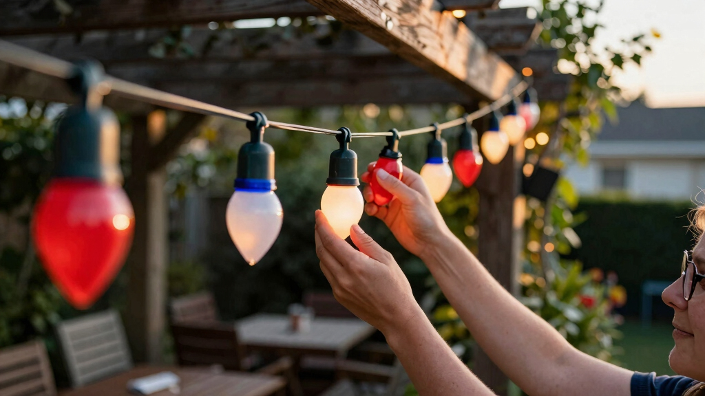 patriotic outdoor string lights