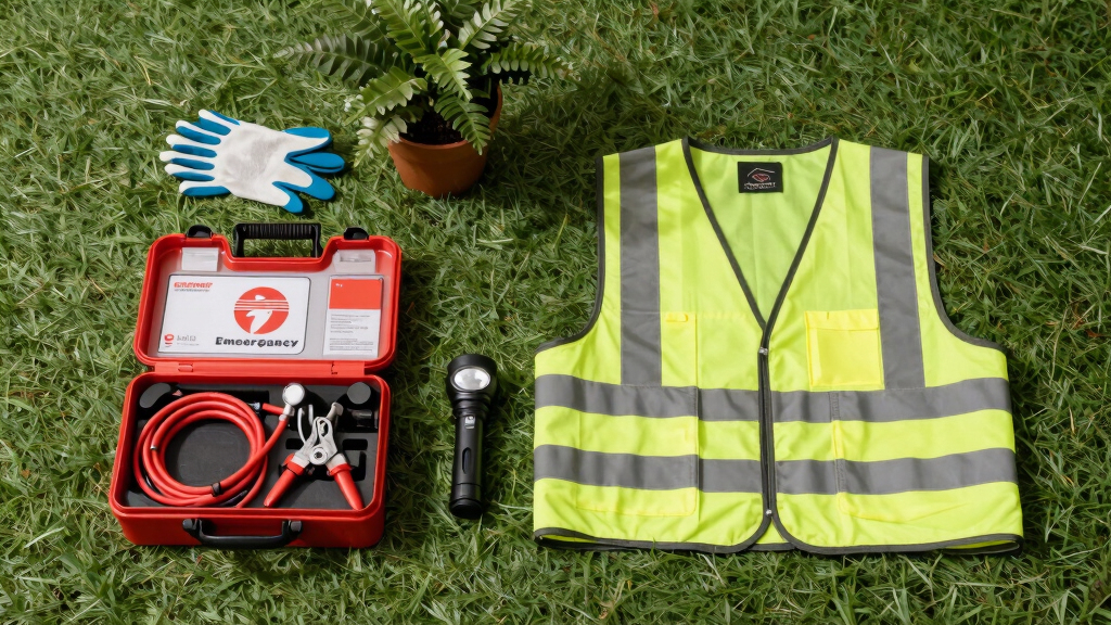 roadside emergency kit with jumper cables