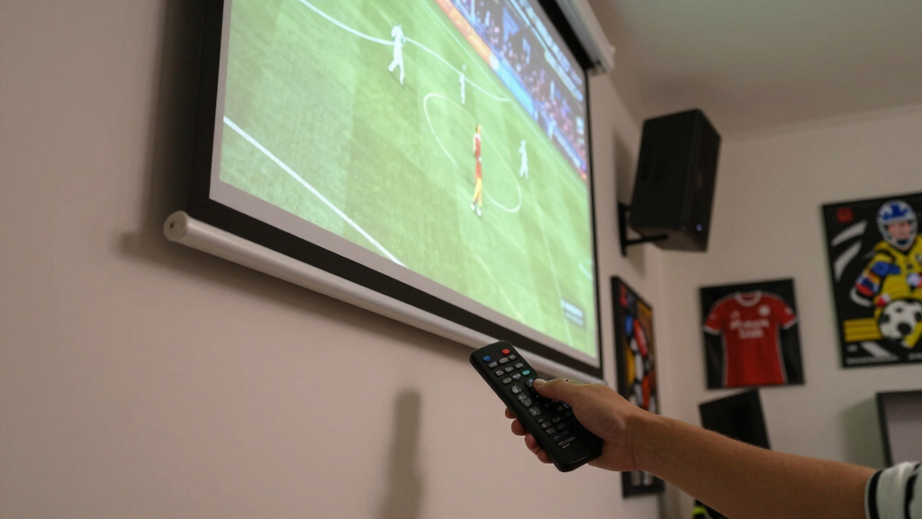 top rated electric projector screen for sports room
