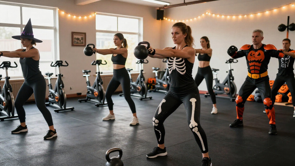 Halloween themed fitness costumes