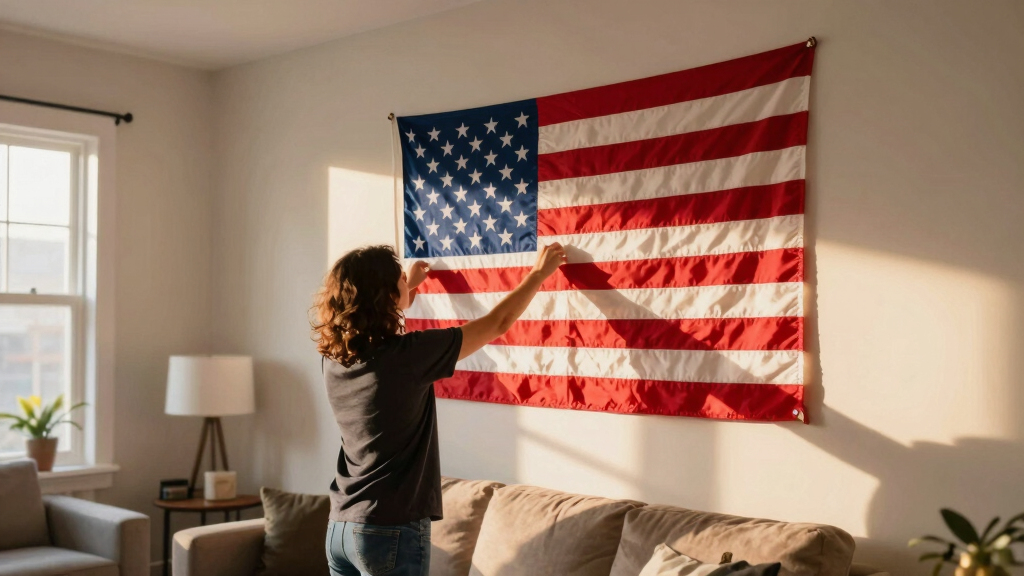 patriotic American flag wall art