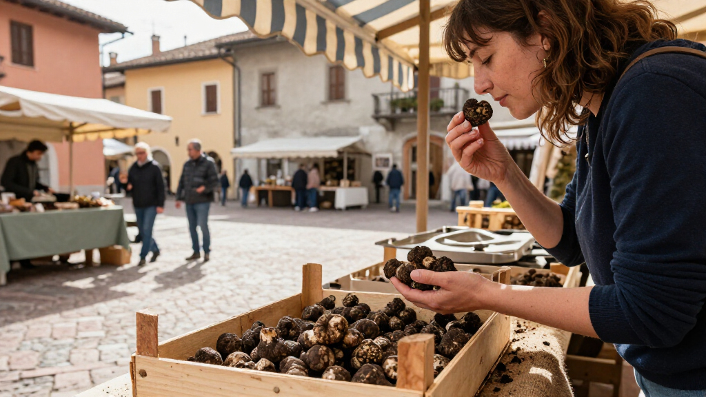 Choose fresh truffle by aroma and provenance