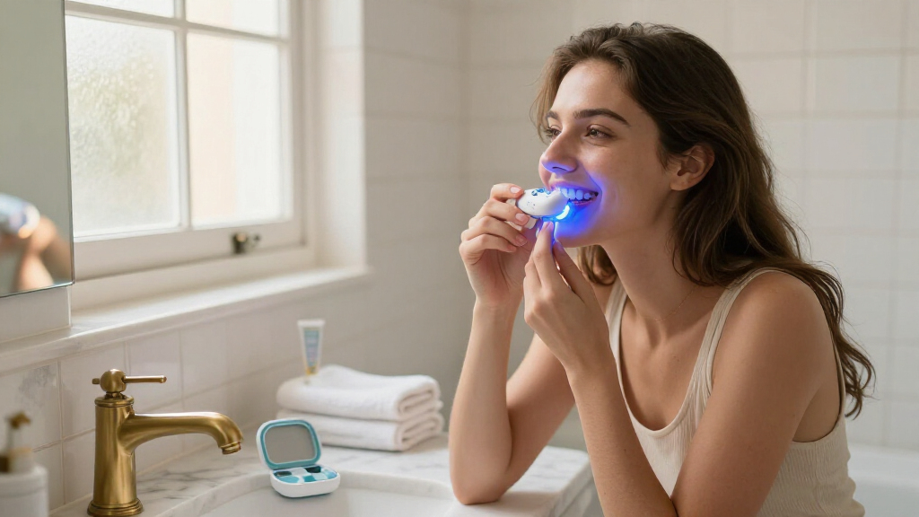 at home teeth whitening kit led professional