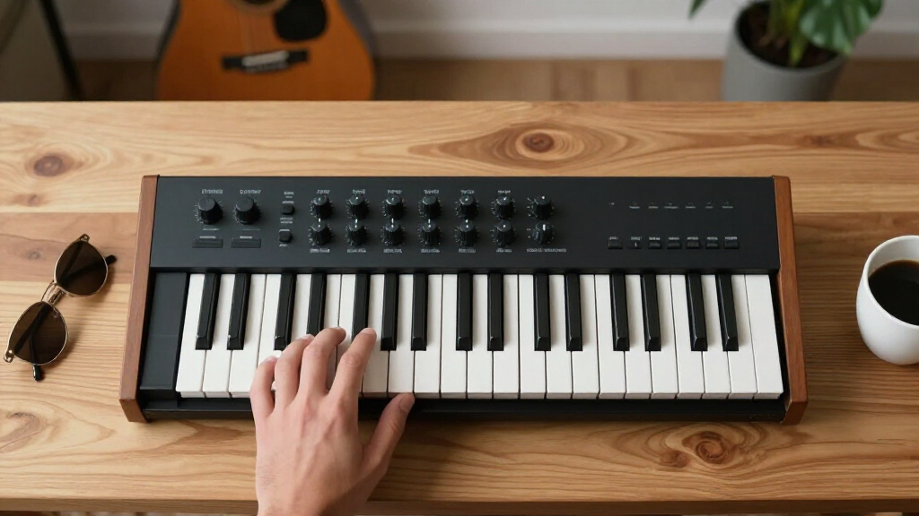 analog synthesizer keyboard