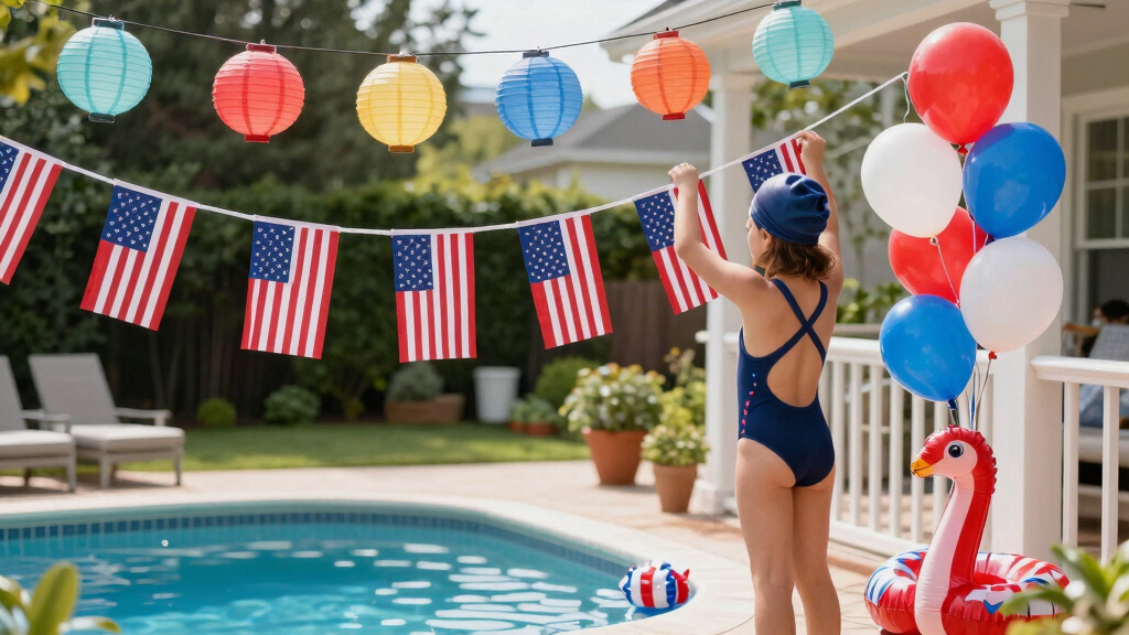 patriotic pool party decorations