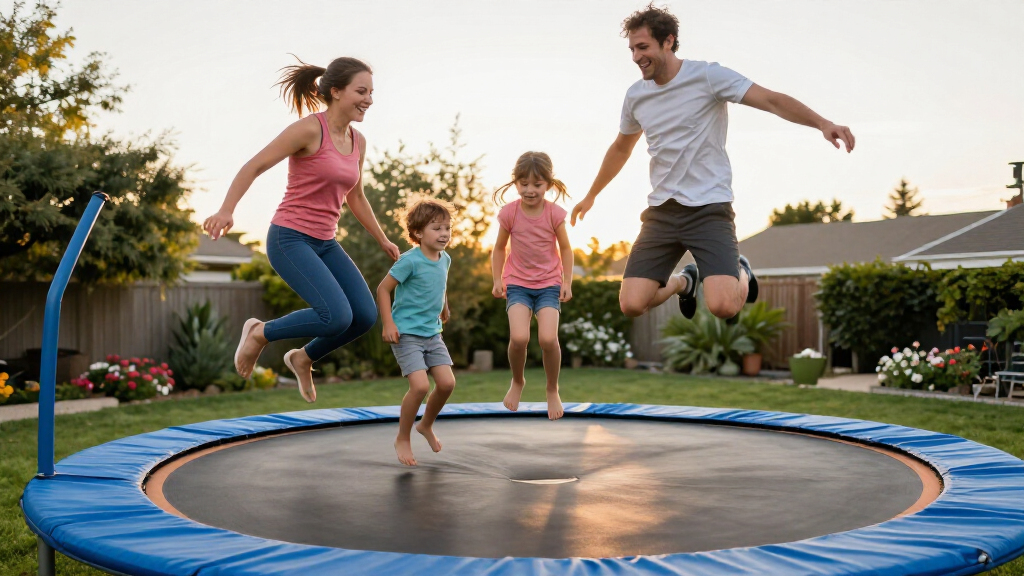backyard trampoline for families