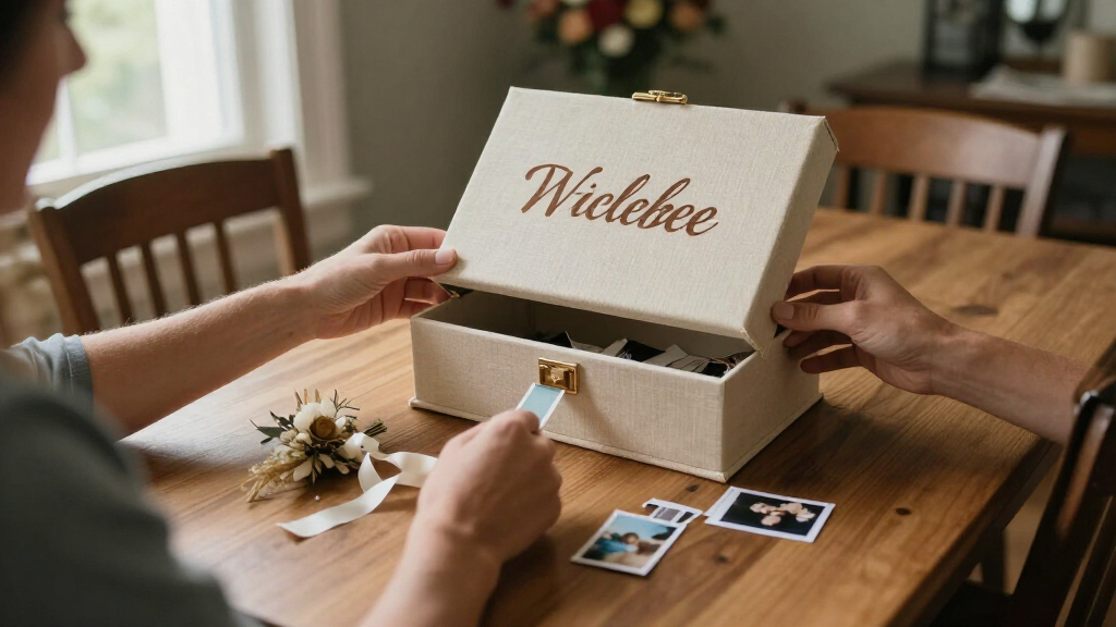 best premium wedding memory boxes with surname