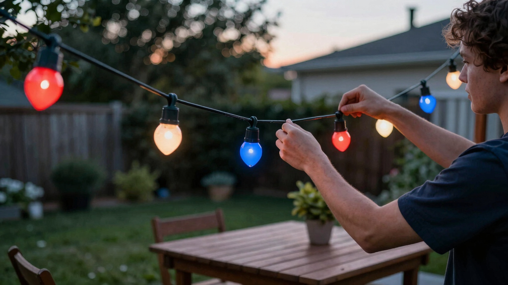 patriotic outdoor string lights