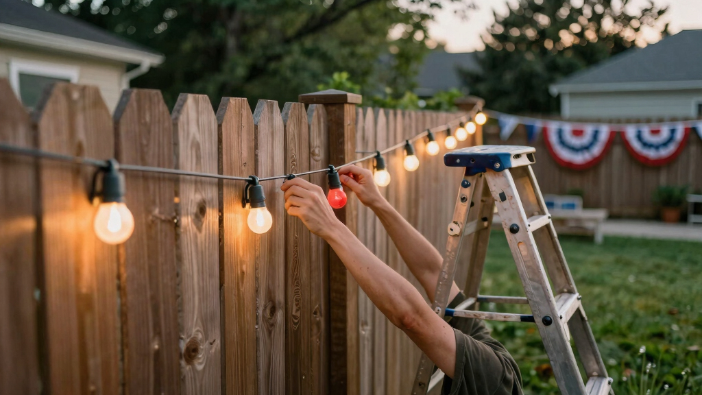 patriotic outdoor string lights