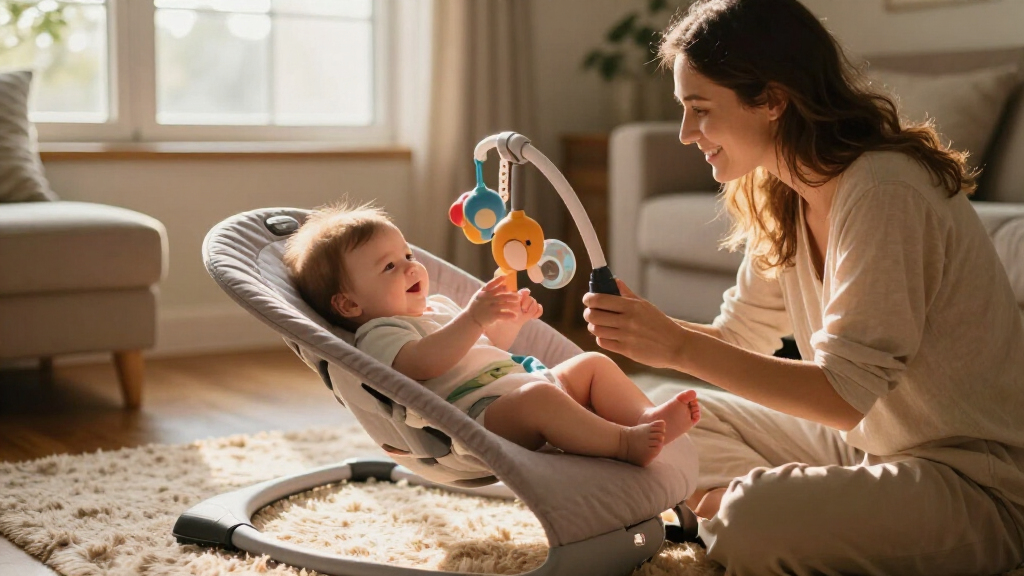 baby bouncers with vibration and music