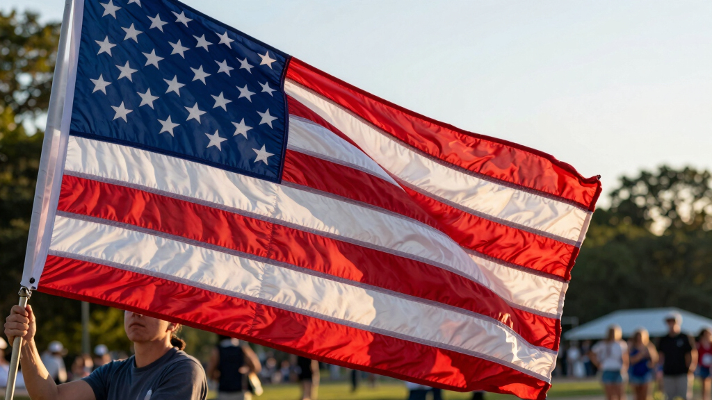 patriotic American flags