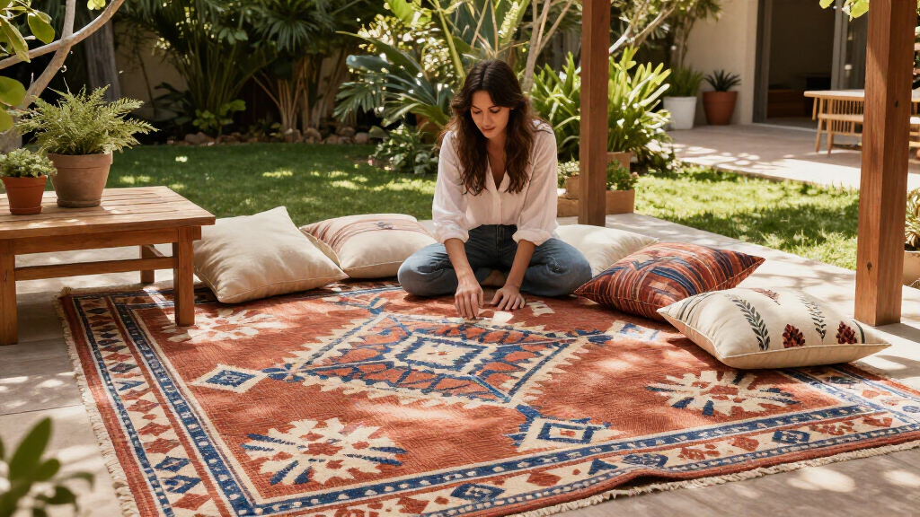outdoor rug 9x12 boho