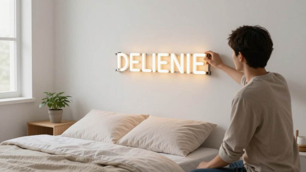 best custom LED name signs for bedroom
