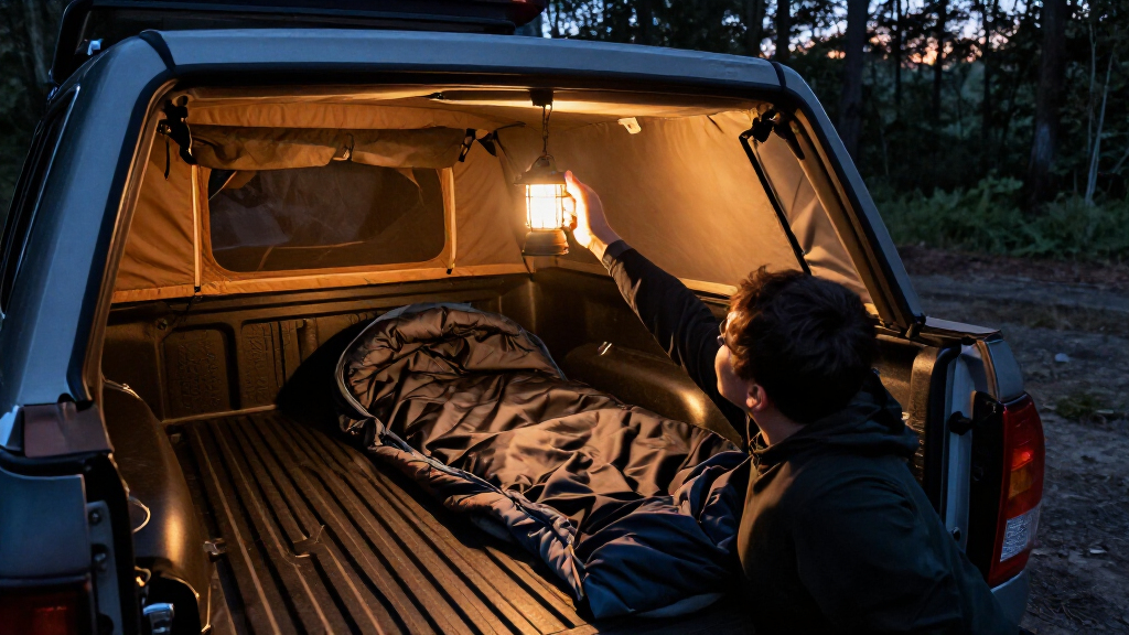 truck bed tent lighting