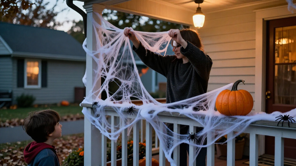 Halloween artificial spider webs