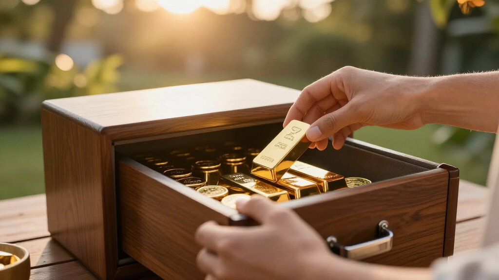 bullion storage box for gold bars and rounds