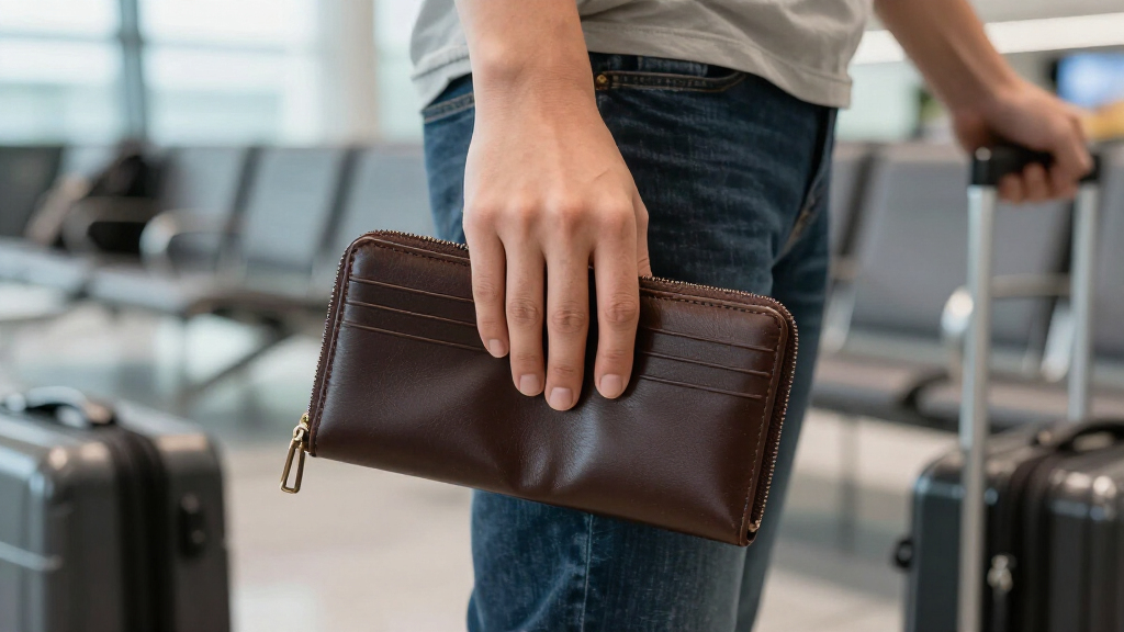 vegan leather travel wallets for minimal carry