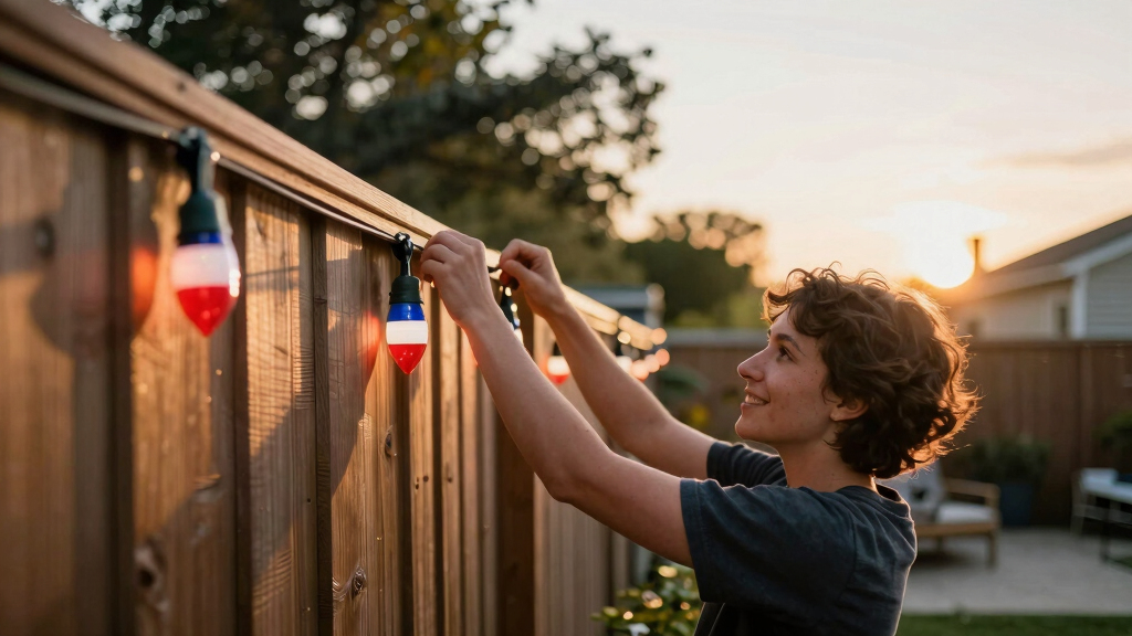 patriotic outdoor string lights