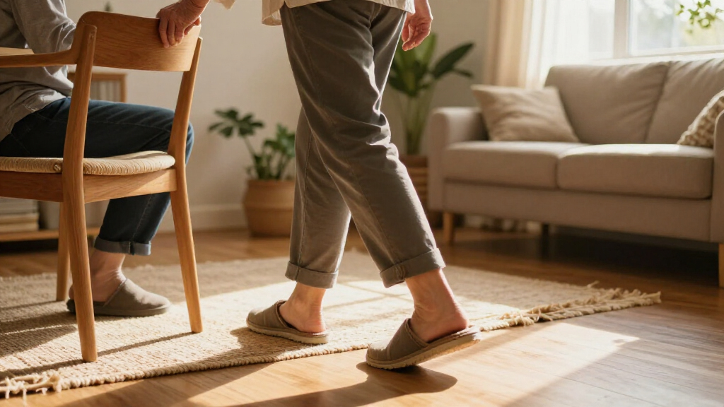 slippers for elderly woman to prevent falls