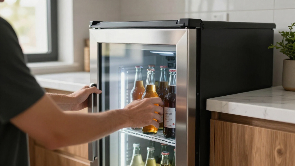 best undercounter beverage fridge with glass door