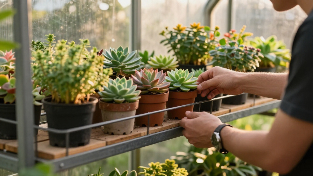 greenhouse shelving and organization