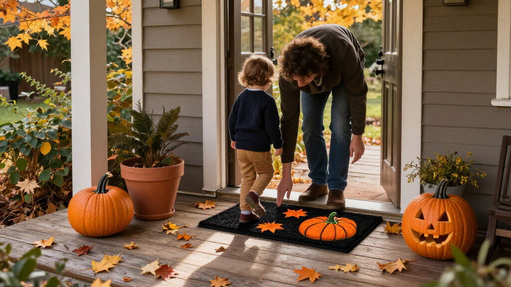 Halloween outdoor doormats