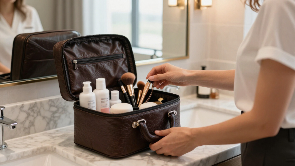leather cosmetic cases for business travel