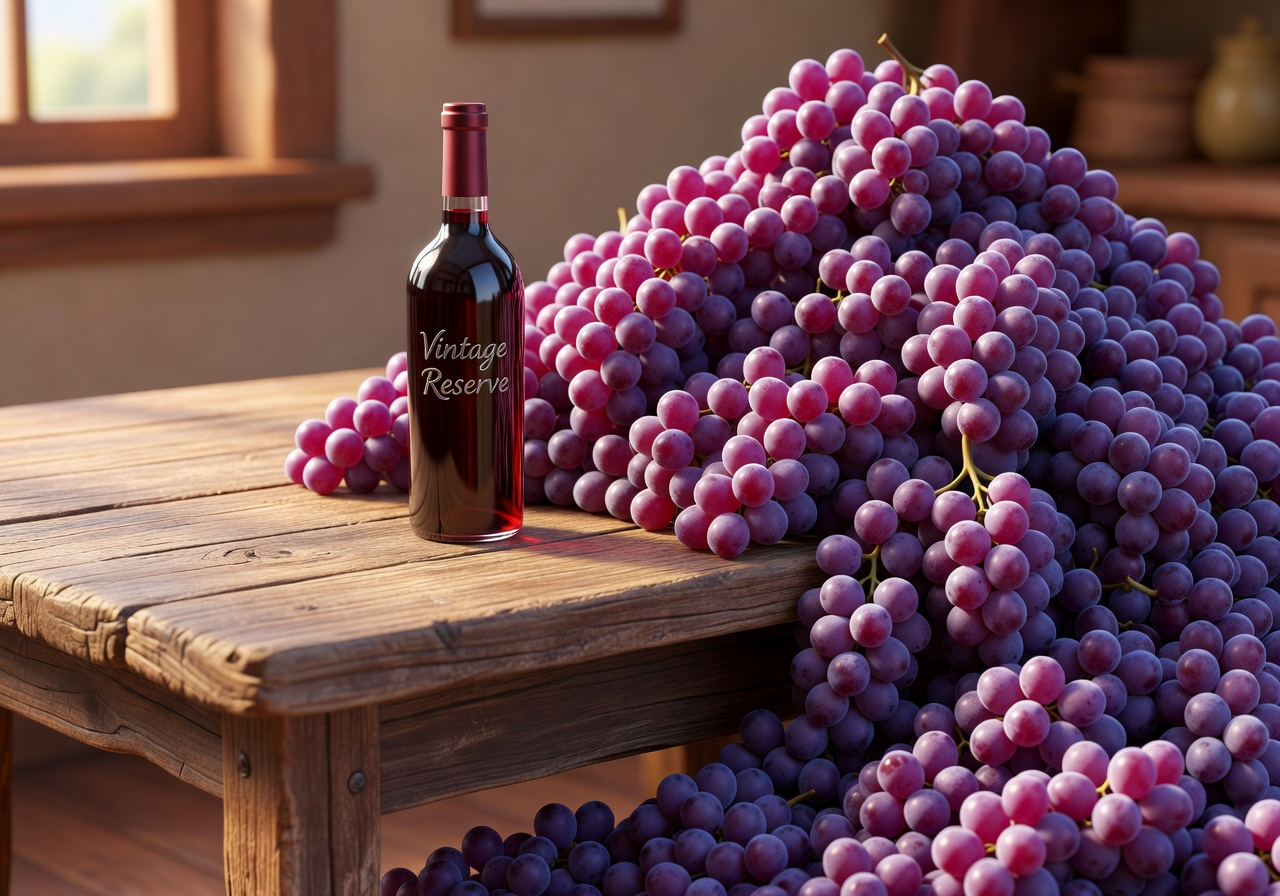 Combien de raisins contient une bouteille de vin ?