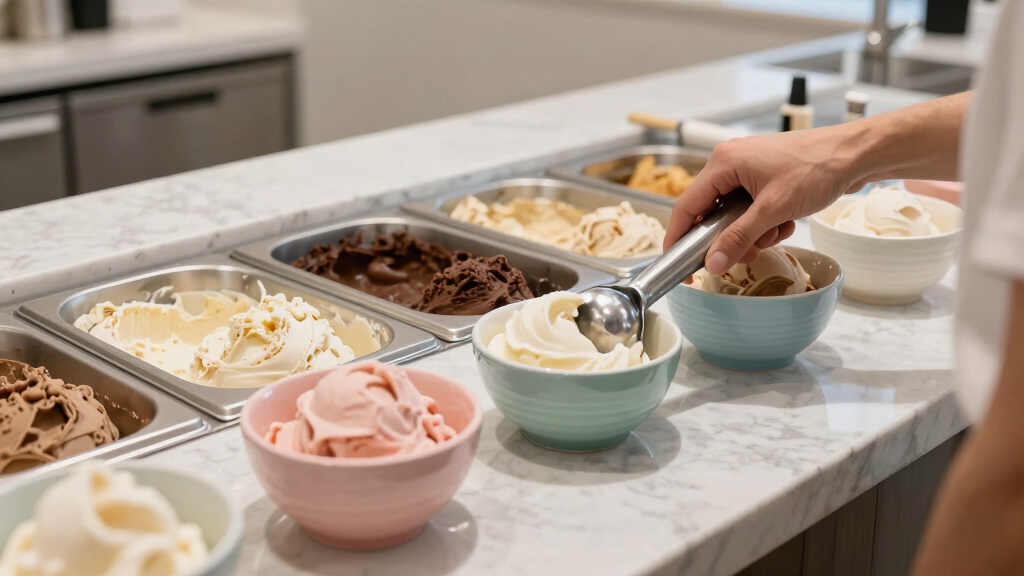 gelato and ice cream servingware