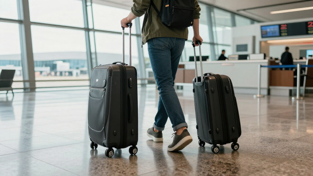 carry-on luggage with spinner wheels