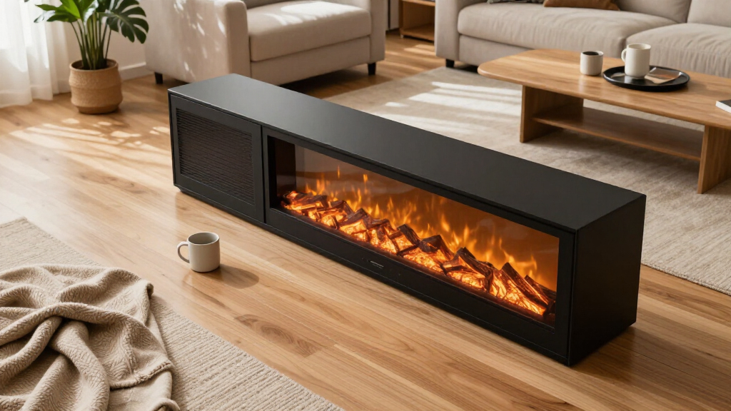 electric fireplace media console large