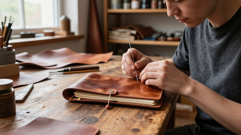 handmade leather journal