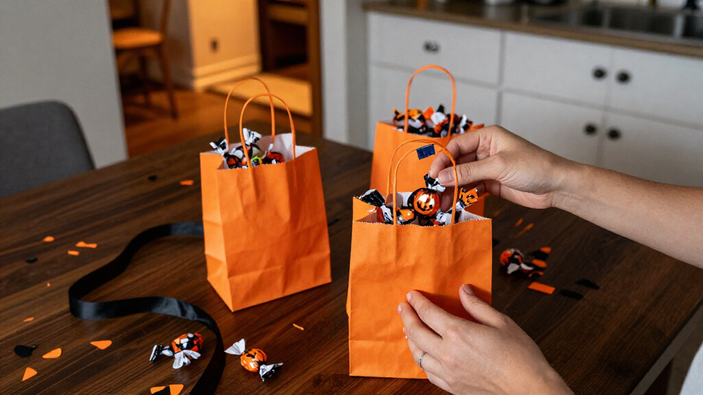 Halloween candy gift bags