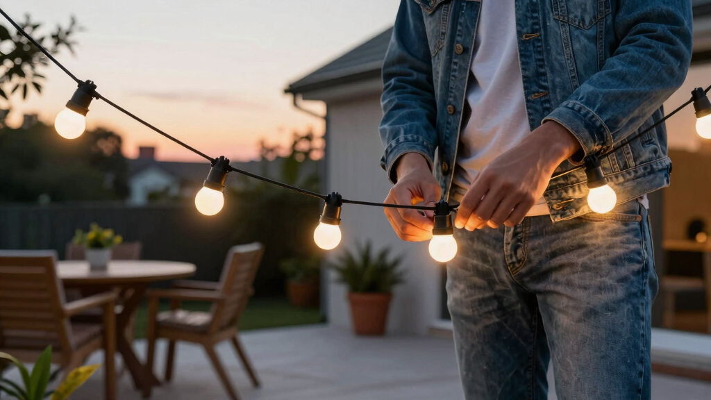 smart outdoor string lights
