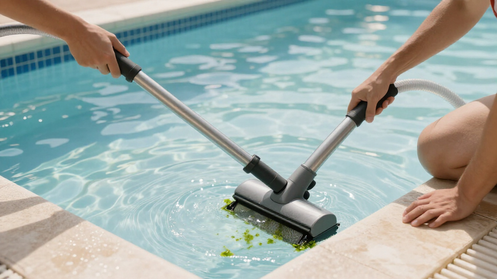 way to vacuum algae from pool