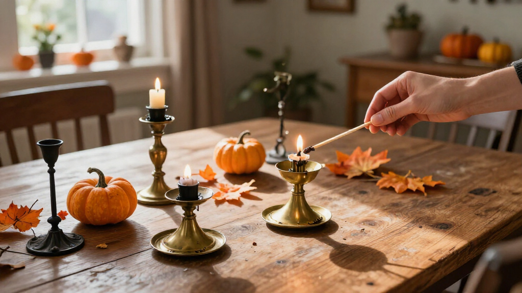 vintage Halloween candle holders