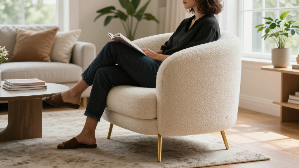 premium boucle accent chair