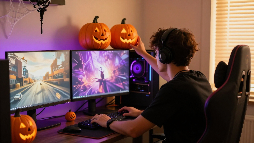 Halloween gaming room decorations