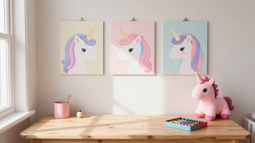unicorn wall art for girls