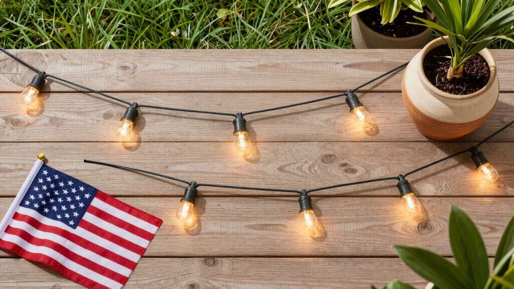 patriotic outdoor string lights