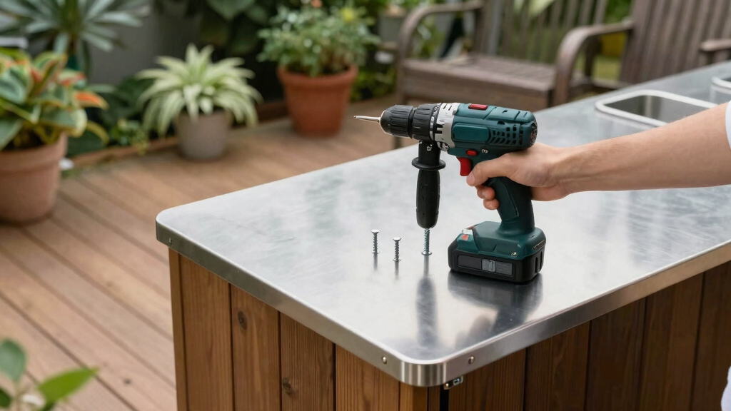 portable outdoor bar countertop