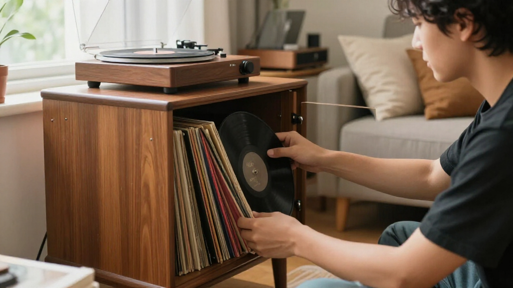 best vinyl record storage cabinet